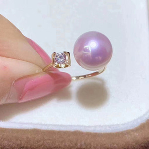 Anneau de mode en argent S925 pour femmes, vide, supportant plusieurs perles, anneaux en cristal de 3 à 3,5 mm, accessoires en perles - Product Image 1