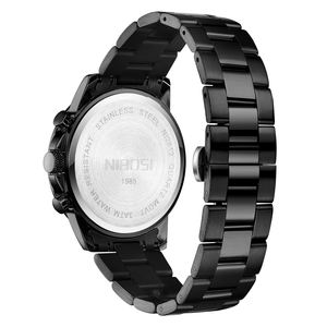 男性用クォーツ時計NIBOSI 2612ステンレスバンド防水手首男性用高級クラシック - Product Image 5