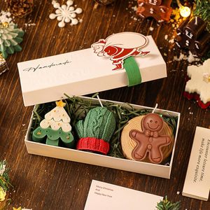 Handmade Eco-Friendly Christmas Candlestick Holder <b>Gift</b> Set 3-Piece Home Decoration Santa Claus Bell Shape - Product Image 4