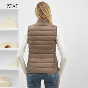 Chaleco Corto para <span class=keywords><strong>Mujer</strong></span>, Ligero y Cálido para Invierno, Chaqueta Exterior Delgada de Algodón - Product Image 4
