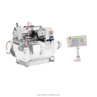 Nouvelle machine à coudre industrielle à plat surjeteuse 18 sections avec dispositif de coupe de ruban à alimentation élastique informatisée 110/220V