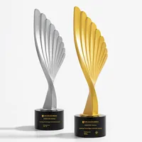 Trophée personnalisé en métal et cristal, créatif, haut de gamme, élégant, récompense pour réunion annuelle, employé exceptionnel, champion, personnalisable