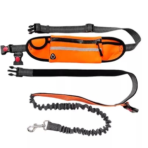 Guinzaglio a mani libere per cani con tasca a cerniera regolabile in vita impermeabile cintura riflettente ammortizzante funzionale Bungee guinzaglio per cani - Product Image 1