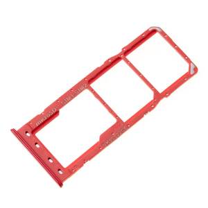 Bandeja para tarjeta SIM y Micro SD roja de repuesto para Samsung Galaxy A10, modelo A105F - Product Image 1