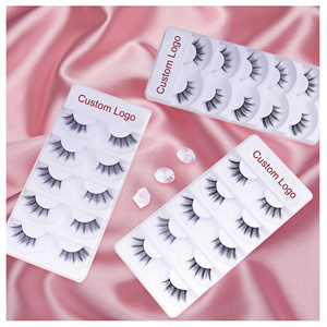 New Style Corner <strong>Lashes</strong> Handmade 3d Strip Cornerlash <strong>Cherry</strong> Set Package Half Strip Silk <strong>Lash</strong> - Product Image 3