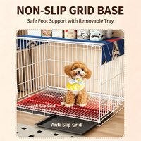 Cage pour chien avec toilette pour usage intérieur, pour Teddy, Bichon, Pomeranian, petits et moyens chiens, cage pour chat, niche pour animaux domestiques