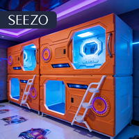 Pods de couchage modernes de haute qualité pour aéroports, lits-capsules commerciaux, lits superposés en forme de capsule spatiale pour hôtels, pods de couchage insonorisés