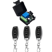 Interrupteur sans fil, relais RF, DC 12V-60V, télécommande 433MHz pour portail