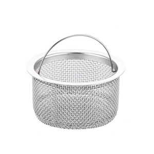 Stainless Steel <b>Sink</b> <b>Strainer</b> Basket With Handle For Kitchen Drain Filter Vegetable Waste Collector - Product Image 5