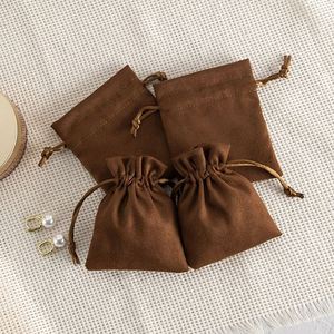 ถุงผ้ากำมะหยี่แบบมีเชือกผูก ขนาด 9x12 ซม. ขอบระบาย สำหรับใส่ของขวัญ/เครื่องประดับ/ของชำร่วยงานแต่งงาน/ขนม/แหวน - Product Image 2