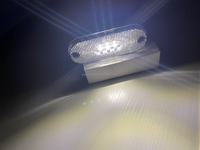 Feu de gabarit latéral LED homologué Emark ECE R7 ADR, 1080 mm (4,25 pouces), blanc, AL1080C avec connecteur AMP