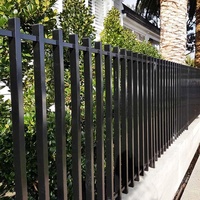 Valla de piquetes y lamas de 1.2m para Australia, con lamas verticales, valla plana, panel de lamas flotantes, lamas de aluminio soldadas lateralmente/valla de privacidad