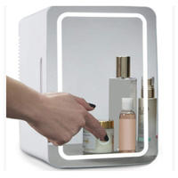 Kosmetische Hautpflege Kühlschrank kleine billige tragbare Schönheit kompakte Kühlschrank Make-up Make-up Kühlschrank 8L Frigo mit Spiegel