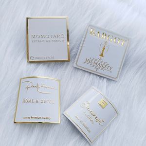 Étiquettes de parfum de luxe personnalisées, étiquettes cosmétiques en cuir, étiquettes de luxe en forme d'arche, autocollants imperméables pour parfum avec logo - Product Image 2