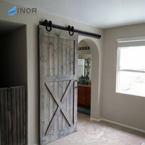 Great Decoration for Farmhouse Modern and Vintage Homes Multi Functional Design Stylish Solid Wood Barn Door - Product Image 6