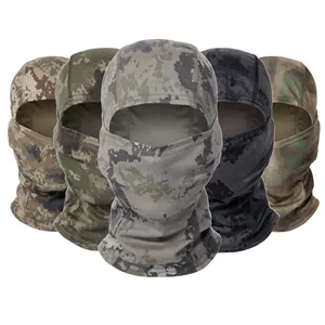 ผ้าพันคอผู้ชายผ้าพันคอ camouflage Suppliers-กีฬากลางแจ้งขี่จักรยาน Full Face Custom UV Balaclava หมวกเปลวไฟ Cagoul Hood Camouflage One Hole Ski Mask