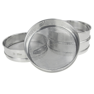 Tamis de laboratoire en acier inoxydable 304, maille 5-500, surface lisse, durée de vie prolongée, pour échantillonnage de sol, avec cadre en tissu métallique à armure simple - Product Image 1