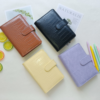 Carnet de budget A5/A6 en PU effet crocodile avec fermeture éclair et 6 anneaux, personnalisable avec logo, pour la gestion des finances – Vente en gros