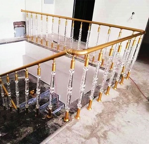 Rampe de balcon moderne en acier inoxydable pour villa, balustrade en verre avec colonne en <span class=keywords><strong>PVC</strong></span> - Product Image 3