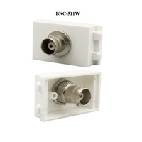 Montage sur châssis de panneau 128 Type Mic 6 broches 8pin Mic 6.35mm BNC RGB Connecteur Module Extender Coupleur Blanc Couleur Plaque Murale Prise
