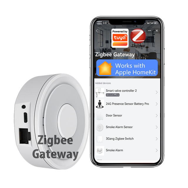 ZB-WG-4 2026 NEWest Smart Multi-mode Gateway ZigBee 3.0 HomeKit Work with Tuya Smart App Voice Control