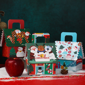 <strong>Wholesale</strong> YJY-f01 Folding <strong>Christmas</strong> House Shaped <strong>Gift</strong> Paper Box Portable Candy Candle <strong>Gift</strong> Packaging Box - Product Image 3