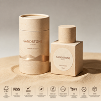 Emballage en tube de papier rigide personnalisé OEM, boîte en carton kraft FSC pour parfums, cosmétiques, bougies, coffrets cadeaux