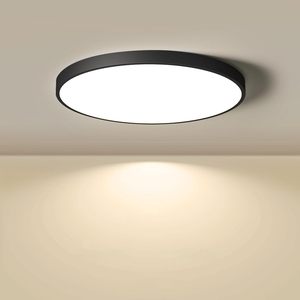 Plafonnier LED ultra-fin pour salon et chambre, étanche, anti-moustiques, tricolore, à gradation infinie, télécommande - Design moderne - Product Image 1