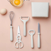 Outils de cuisine 6 pièces éplucheurs de melon couteaux à fruits ouvre-bouteilles ciseaux de cuisine ensembles de gadgets de cuisine
