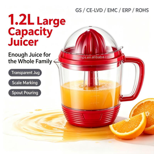 Presse-agrumes électrique portable et lavable pour comptoir, 1,2 L, avec filtre <span class=keywords><strong>de</strong></span> qualité, à torsion bidirectionnelle, pour citrons et oranges - Product Image 4