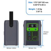 Stasiun Daya Portabel dengan Panel Surya Baterai LiFePO4 Inverter 200W, 192Wh 60000mAh, 110V, USB-C, Cadangan Daya untuk Ponsel, Router