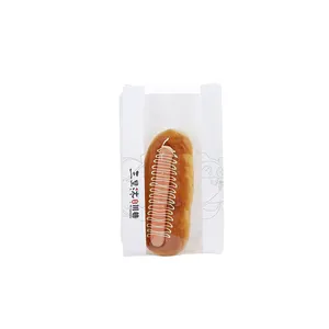 Good quality food grade custom printed greaseproof sandwich hot dog packaging brown or white kraft paper bag