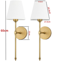 Applique murale nordique en or pour décor salle de bain miroir lumière chambre couloir escaliers moderne applique murale luminaire intérieur