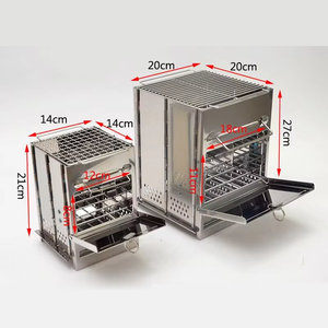 Estufa de Leña Plegable de Acero Inoxidable, Parrilla para Barbacoa, Encendedor de Carbón, Estufa de Leña para Exteriores, para Barbacoa, <span class=keywords><strong>Camping</strong></span>, Picnic, Pesca - Product Image 4