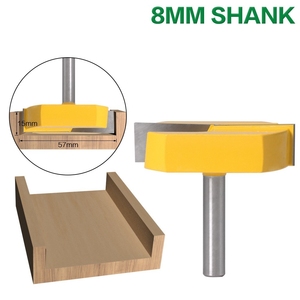 8 Shank Tabletop Bottom Cleaning <b>Cutter</b> Milling Bottom <b>Cutter</b> Woodworking Facing End Mill Slotting Router Bits for <b>Cnc</b> Machine - Product Image 2