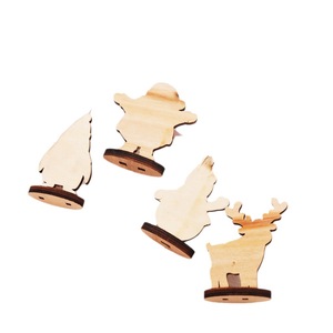 Porte-cartes en bois en forme d'animal de Noël, support créatif pour photos et mémos, décoration de fêtes - Product Image 5
