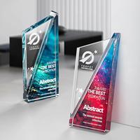 Trophée de récompense personnalisé pour le personnel créatif et remarquable, trophée d'équipe championne, impression couleur UV, trophée en cristal