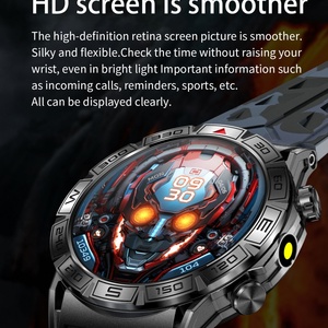 Nouvelle montre connectée pour homme, appels Bluetooth, fitness, étanche, moniteur de fréquence cardiaque et de tension artérielle, montre connectée de sport - Product Image 3