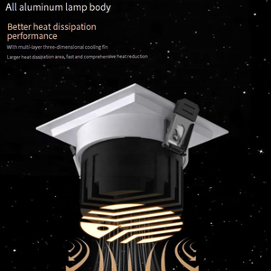 <span class=keywords><strong>Led</strong></span> vuông lõm đèn cho phòng khách chính ánh sáng lưới tản nhiệt hành lang nền dải hình giấu tuyến tính nhôm - Product Image 3