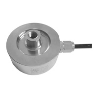 Celda de carga tipo pancake de acero inoxidable HCE HC-WR con 0.1% de precisión, diseño de orificio roscado de perfil bajo para básculas de plataforma y tolvas