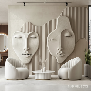 Juego de Muebles de Peluquería Modernos de Lujo en Madera, Paquete para Salón de Belleza, Silla de Espera, Sofá, para Exteriores, Hoteles, Supermercados, Gimnasios, Centros Comerciales - Product Image 2