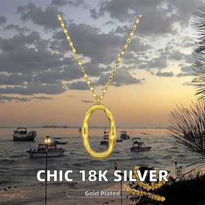 Collar con colgante de plata esterlina 925 chapado en oro de 18 quilates de compromiso vintage con perla de agua dulce y circón para mujer - Product Image 2