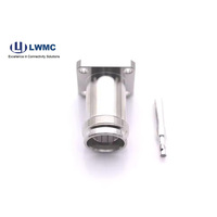 50ohm Cable impermeable eléctrico 4,3/10 RF Coaxial Jack conector hembra 4 agujeros brida montada para cable 141