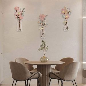 Modern Metal <b>Flower</b> Vase <b>Wall</b> Decor Wrought Iron Hanging Ornament for Dining Room Cafe - Product Image 3