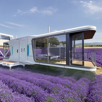 Design de luxe Space Pod Préfabriqué Petite Maison Mobile Maison Conteneur Pliant Capsule Spatiale avec Système Intelligent