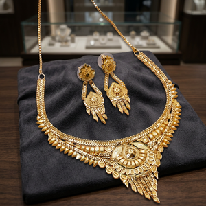 Wholesale Fashion 14K 18K 24K Gold Plated Jewelry, Traditional Design Jewelry, Forming Necklaces Set, Brass Gold Filled Jewelry. - Product Image 2