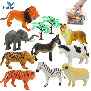 Huiye Plastic Bos Leuke Dieren Speelgoed Safari Set Forest Realistische Boerderij Dieren Pvc Set Paard Koe Speelgoed Model Voor Kinderen