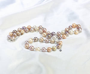 Feirun donne <span class=keywords><strong>di</strong></span> buona qualità 9-10mm barocco AA + reale barocco grande perla naturale del braccialetto - Product Image 4