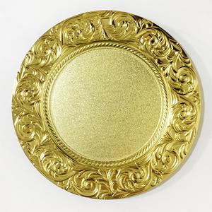 Platos Base Decorativos Antiguos, Plato Base Redondo de Plástico Blanco de 13 Pulgadas con Relieve para Cenas, Bodas, Decoración Elegante de Mesa - Product Image 5
