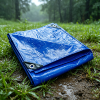 Bâche en PE imperméable, résistante à l'eau, anti-UV, tricotée, tissée, enduite, unie, poids moyen 120GSM pour usage industriel extérieur